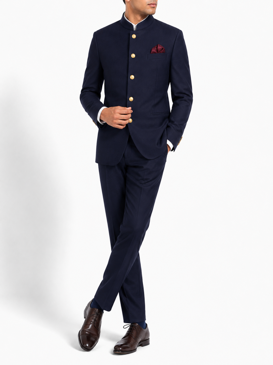Midnight Navy Bandhgala
