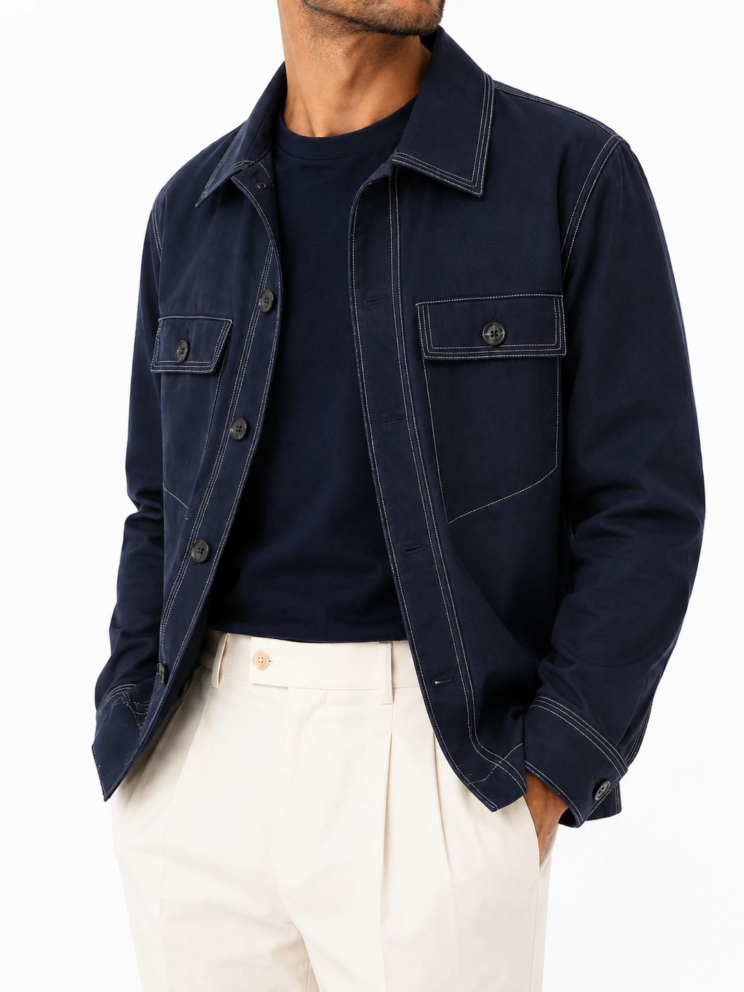 Midnight Navy Utility Shacket