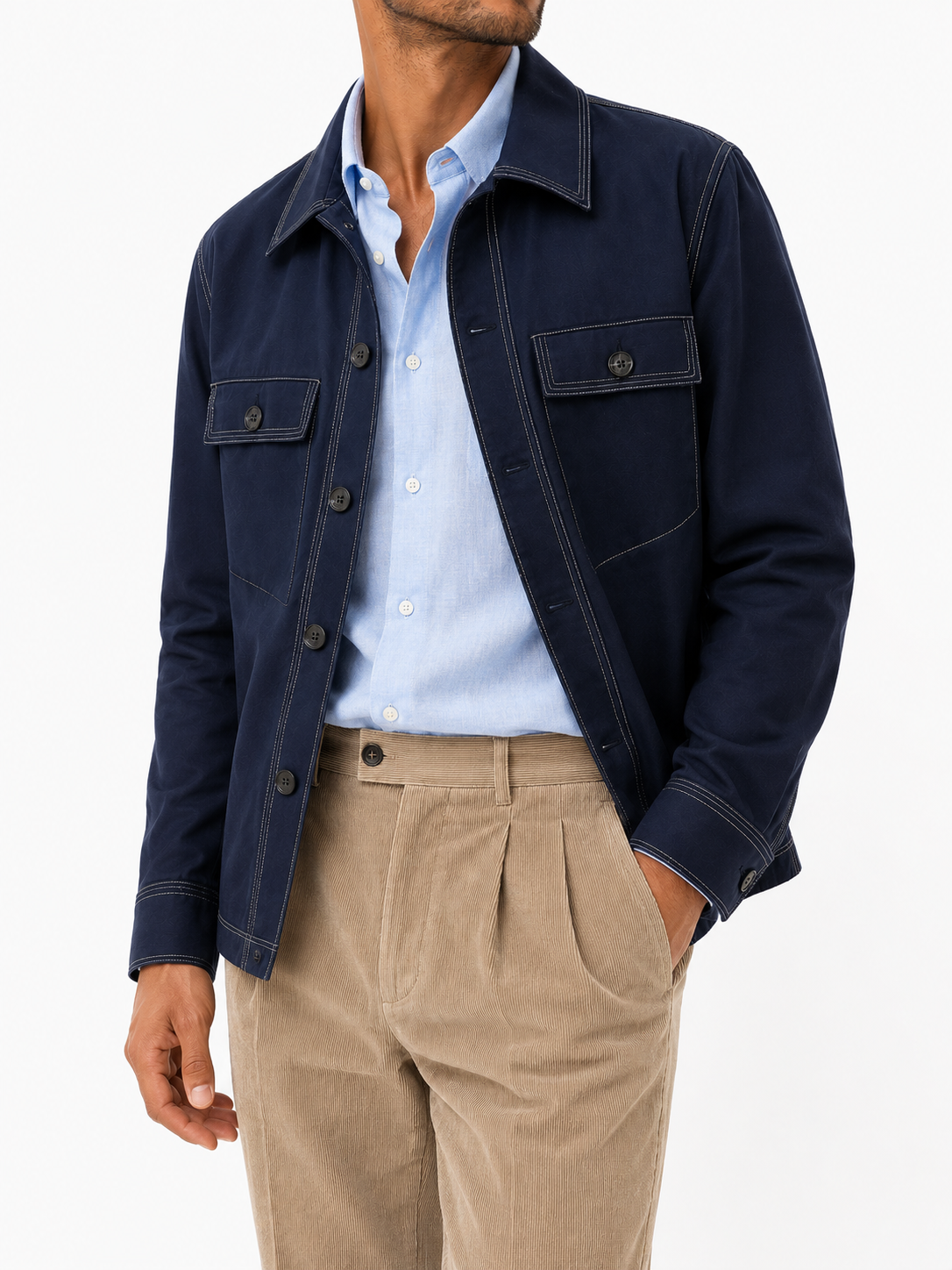 Midnight Navy Utility Shacket