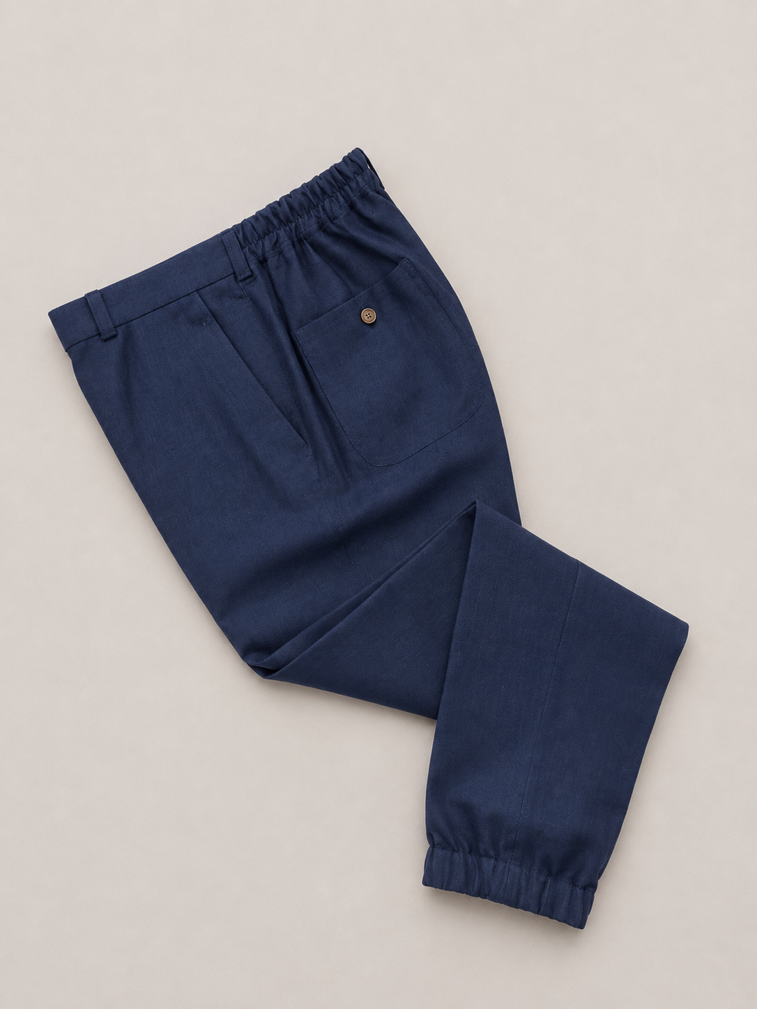 Midnight Navy Linen Lounge Jogger Trousers