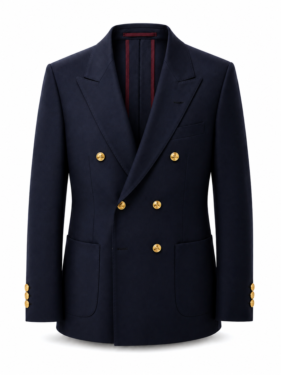 Midnight Navy Double-Breasted Blazer