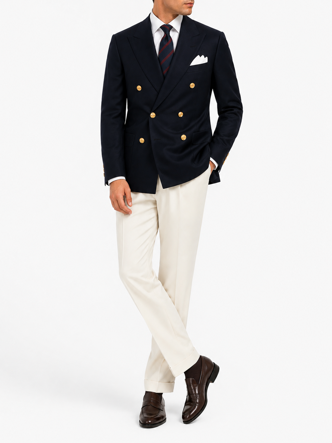 Midnight Navy Double-Breasted Blazer