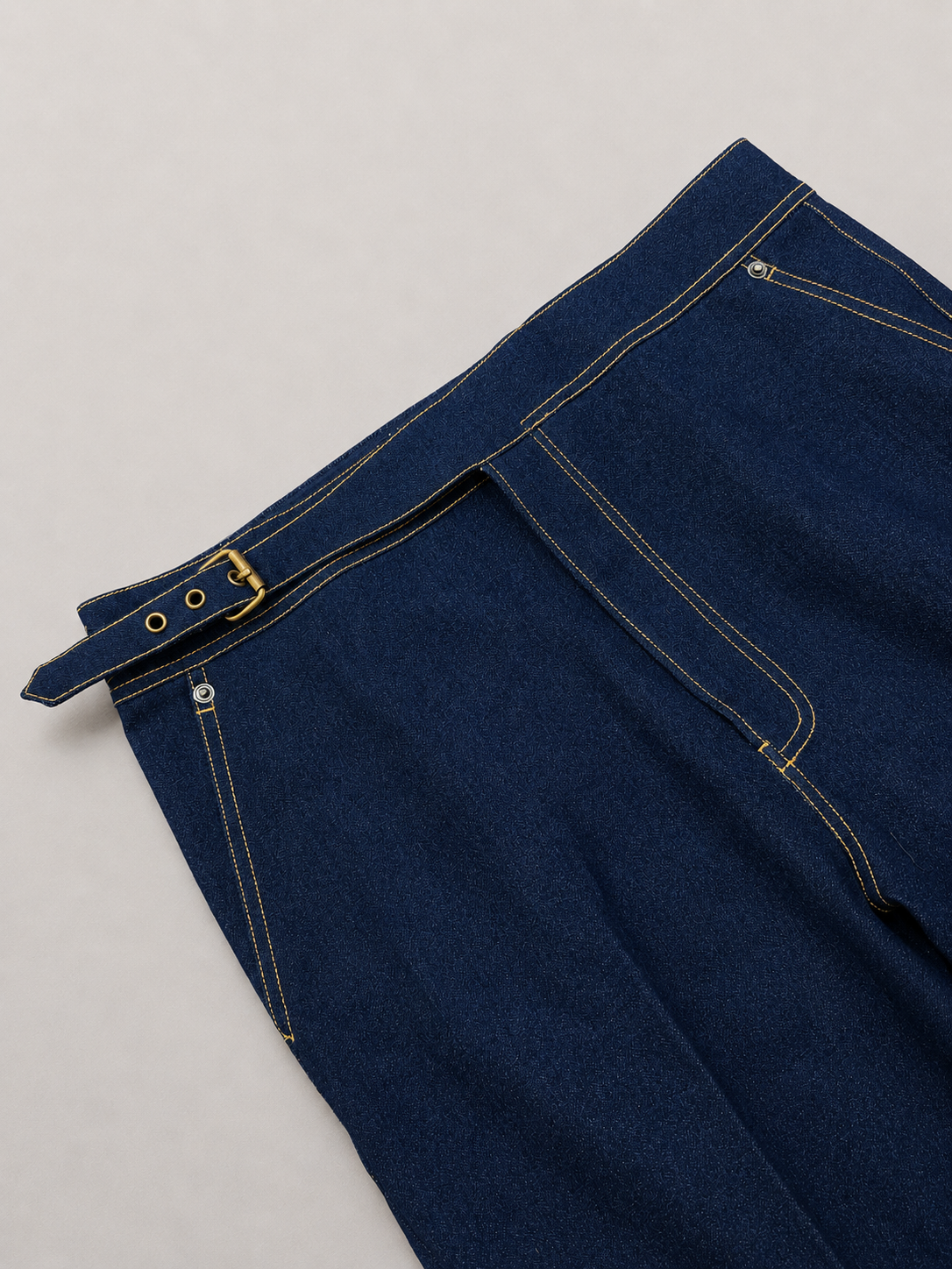 Midnight Blue Gurkha Denim Trousers