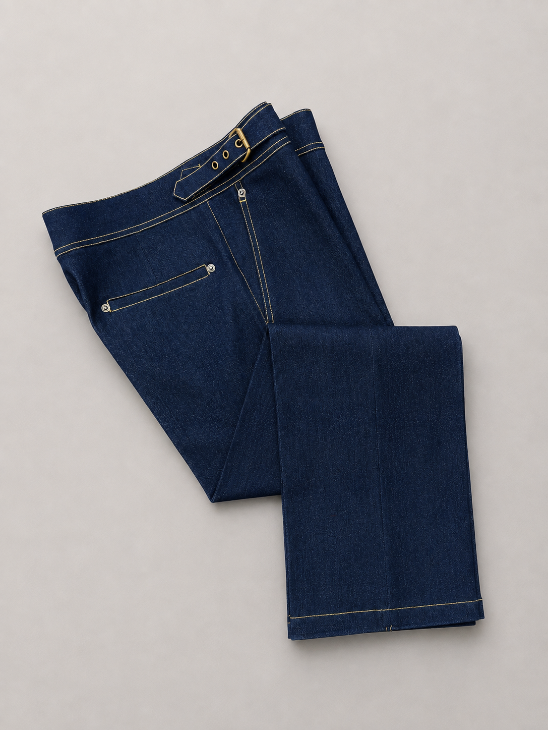 Midnight Blue Gurkha Denim Trousers