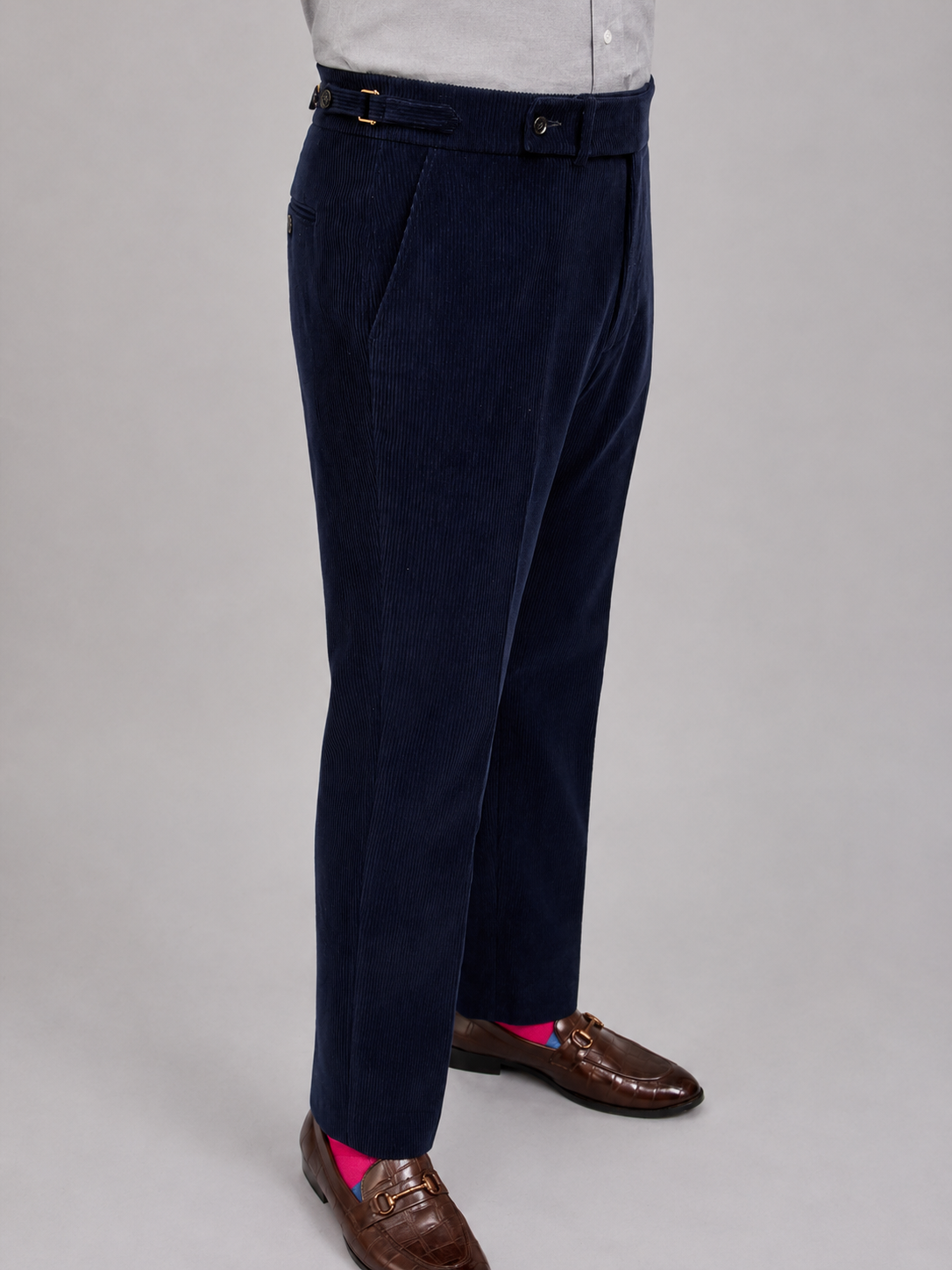 Midnight Navy Corduroy Gurkha Trousers
