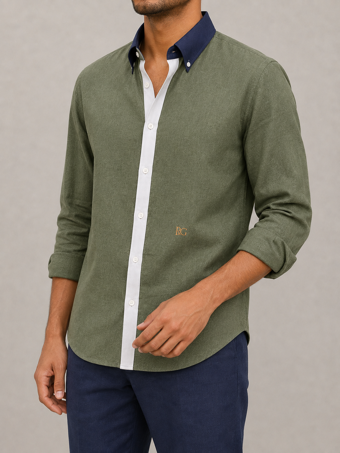 Olive Riviera Linen Shirt