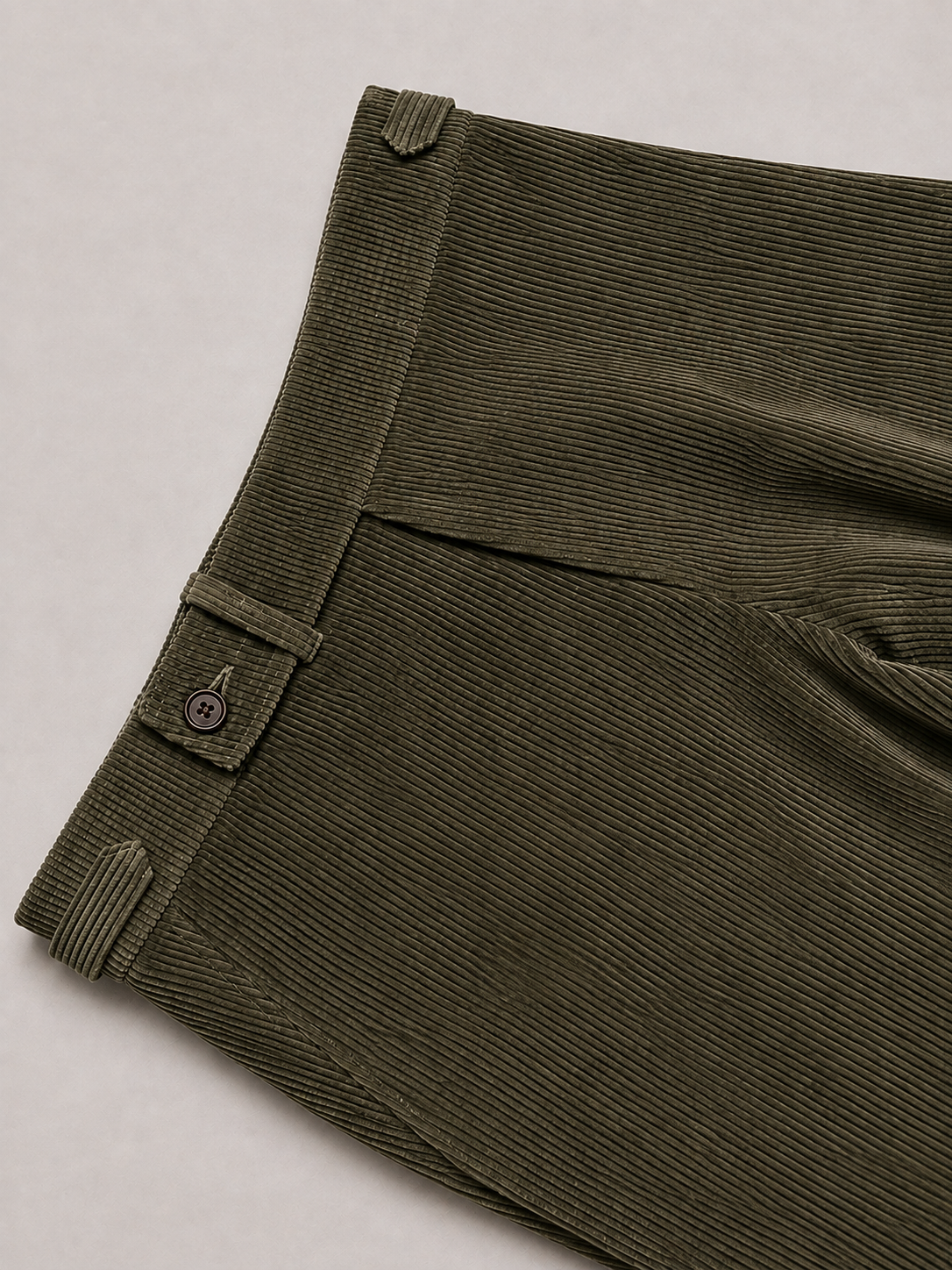 Olive Green Corduroy Gurkha Trousers