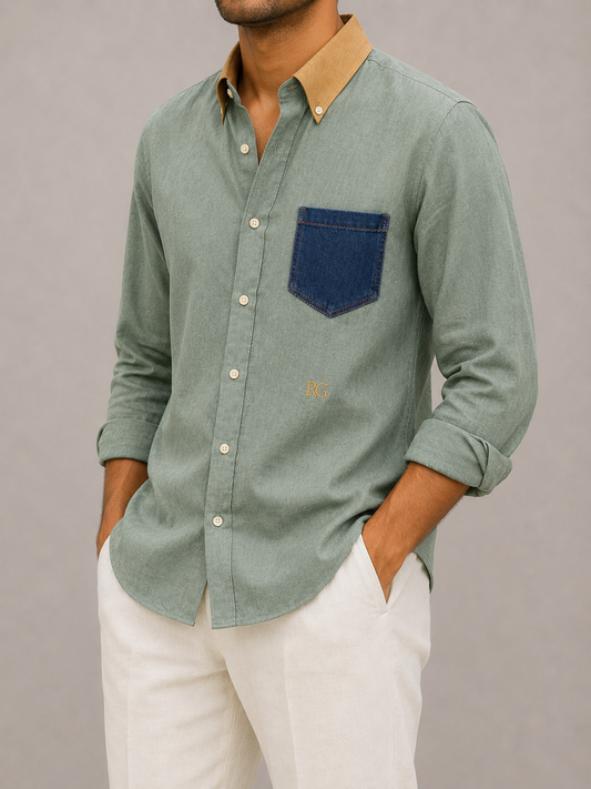 Sage Artisan Linen Shirt