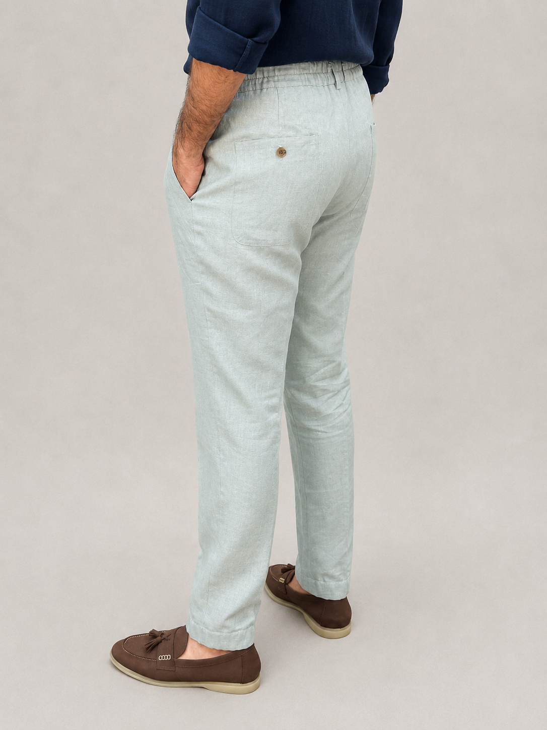 Sea Foam Linen Lounge Pants