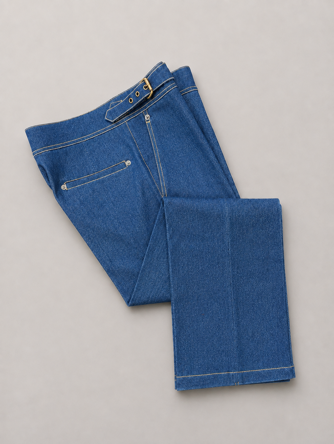 Vintage Blue Gurkha Denim Trousers