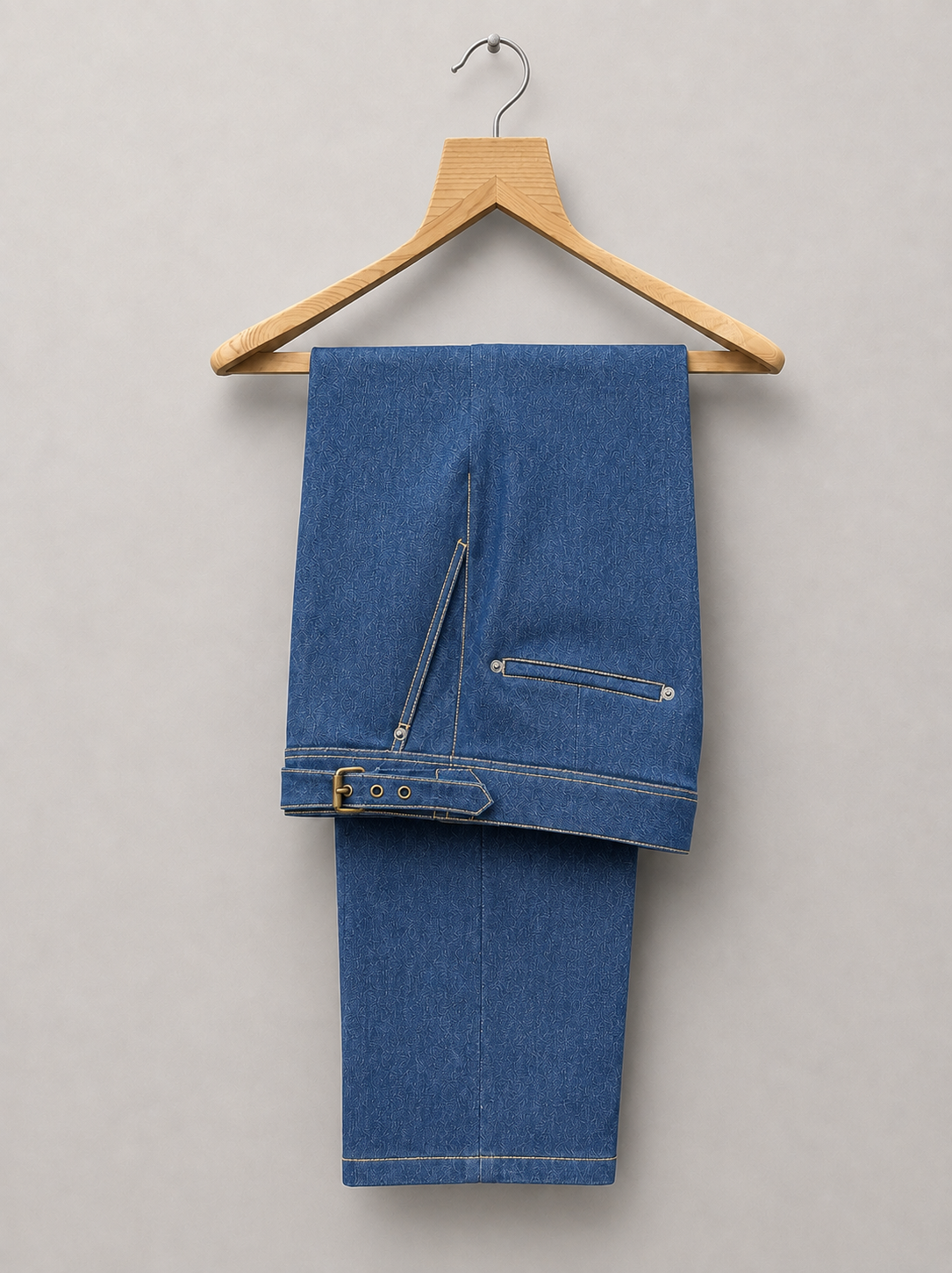 Vintage Blue Gurkha Denim Trousers