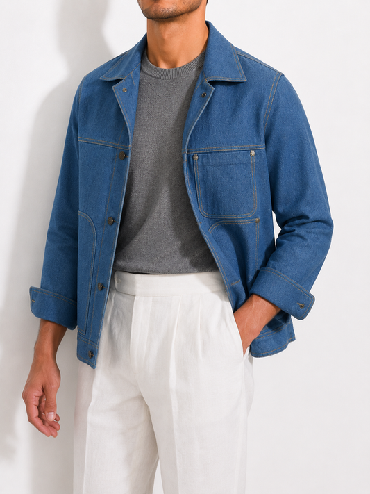 Vintage Blue Denim Shacket
