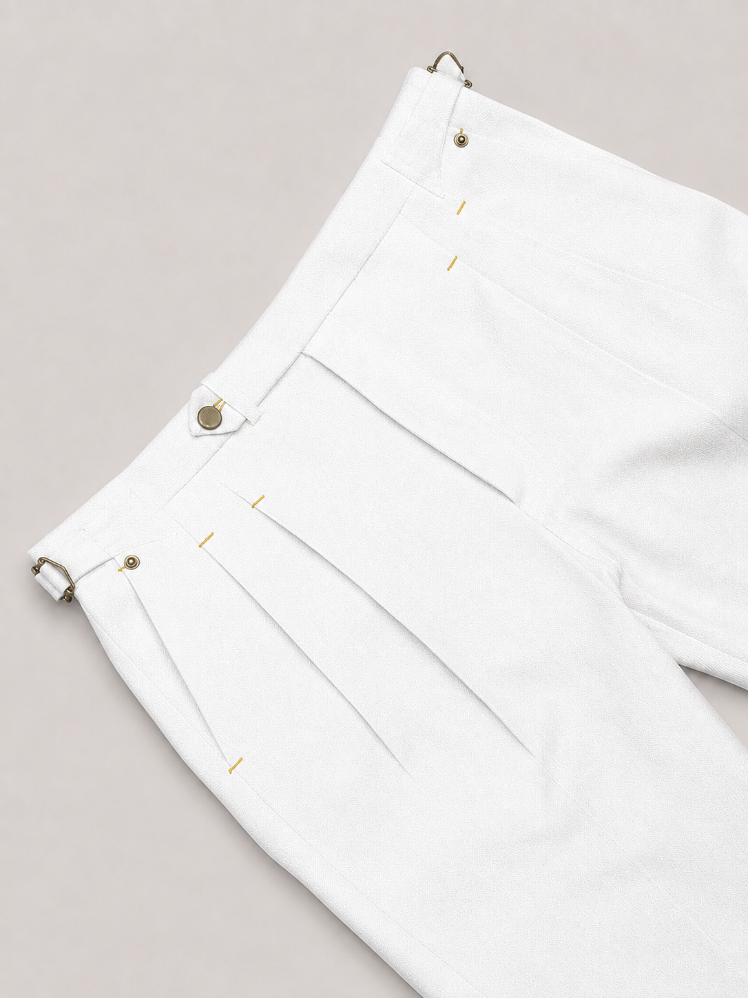 Boot-Cut White Gurkha Denim